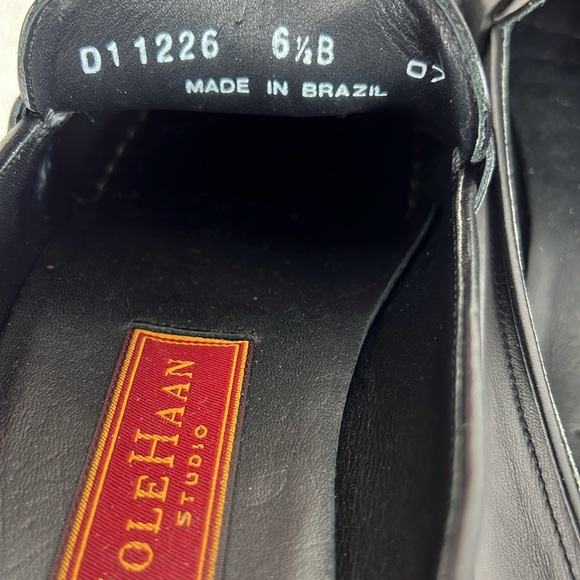 Vintage Cole Haan Leather Penny Loafer Womens Size 6.5 B Black Slip On Brazil - Picture 10 of 11